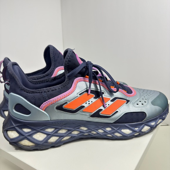 adidas Web Boost Running Shoes Mens Size 13 Magic Grey Impact Orange GZ6444 main image 9
